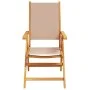 Sillas de jardín reclinables 4 uds madera maciza y tela taupe de , Sillas de jardín - Ref: Foro24-3214544, Precio: 290,94 €, ...