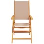 Sillas de jardín reclinables 4 uds madera maciza y tela taupe de , Sillas de jardín - Ref: Foro24-3214544, Precio: 302,88 €, ...