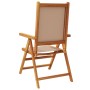 Sillas de jardín reclinables 4 uds madera maciza y tela taupe de , Sillas de jardín - Ref: Foro24-3214544, Precio: 302,88 €, ...