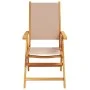 Reclining garden chairs 8 units solid wood and taupe fabric by , Garden chairs - Ref: Foro24-3214546, Price: 578,34 €, Discou...