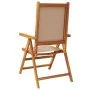 Reclining garden chairs 8 units solid wood and taupe fabric by , Garden chairs - Ref: Foro24-3214546, Price: 578,34 €, Discou...
