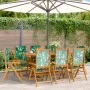 8 verstellbare Gartenstühle aus Massivholz und grünem Stoff von , Gartenstühle - Ref: Foro24-3214552, Preis: 575,25 €, Rabatt: %