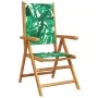Reclining garden chairs, set of 4, made of solid wood and green fabric. by , Garden chairs - Ref: Foro24-3214550, Price: 289,...