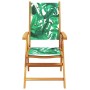 Reclining garden chairs, set of 4, made of solid wood and green fabric. by , Garden chairs - Ref: Foro24-3214550, Price: 294,...