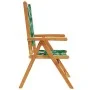 Reclining garden chairs, set of 4, made of solid wood and green fabric. by , Garden chairs - Ref: Foro24-3214550, Price: 289,...