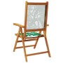 Reclining garden chairs, set of 4, made of solid wood and green fabric. by , Garden chairs - Ref: Foro24-3214550, Price: 294,...