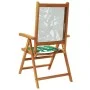 Reclining garden chairs, set of 4, made of solid wood and green fabric. by , Garden chairs - Ref: Foro24-3214550, Price: 289,...