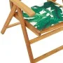 Reclining garden chairs, set of 4, made of solid wood and green fabric. by , Garden chairs - Ref: Foro24-3214550, Price: 289,...