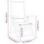 Reclining garden chairs, set of 4, made of solid wood and green fabric. by , Garden chairs - Ref: Foro24-3214550, Price: 294,...