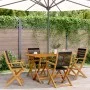 Sillas de jardín reclinables 4 uds madera maciza acacia negro de , Sillas de jardín - Ref: Foro24-3214565, Precio: 269,13 €, ...