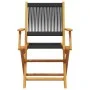 Sillas de jardín reclinables 4 uds madera maciza acacia negro de , Sillas de jardín - Ref: Foro24-3214565, Precio: 269,13 €, ...