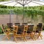 Sillas de jardín reclinables 8 uds madera maciza acacia negro de , Sillas de jardín - Ref: Foro24-3214567, Precio: 535,00 €, ...