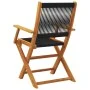 Sillas de jardín reclinables 8 uds madera maciza acacia negro de , Sillas de jardín - Ref: Foro24-3214567, Precio: 535,00 €, ...