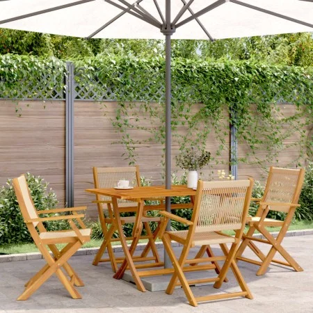 Faltbare Gartenstühle, 4 Stück Massivholz Akazie in Beige. von , Gartenstühle - Ref: Foro24-3214571, Preis: 355,24 €, Rabatt: %