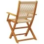 Faltbare Gartenstühle, 4 Stück Massivholz Akazie in Beige. von , Gartenstühle - Ref: Foro24-3214571, Preis: 355,24 €, Rabatt: %