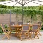 Faltbare Gartenstühle, 6 Stück Massivholz und anthrazitfarbener Stoff von , Gartenstühle - Ref: Foro24-3214578, Preis: 323,00...
