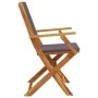 Faltbare Gartenstühle, 6 Stück Massivholz und anthrazitfarbener Stoff von , Gartenstühle - Ref: Foro24-3214578, Preis: 323,00...
