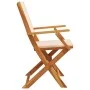 Faltbare Gartenstühle, 4 Stück, Massivholz und beige Stoff von , Gartenstühle - Ref: Foro24-3214584, Preis: 380,96 €, Rabatt: %