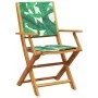 Reclining garden chairs, set of 4, made of solid wood and green fabric. by , Garden chairs - Ref: Foro24-3214586, Price: 244,...