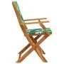 Reclining garden chairs, set of 4, made of solid wood and green fabric. by , Garden chairs - Ref: Foro24-3214586, Price: 244,...