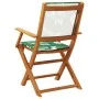 4 verstellbare Gartenstühle aus Massivholz und grünem Stoff von , Gartenstühle - Ref: Foro24-3214586, Preis: 244,21 €, Rabatt: %