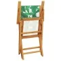 Reclining garden chairs, set of 4, made of solid wood and green fabric. by , Garden chairs - Ref: Foro24-3214586, Price: 244,...