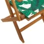 Reclining garden chairs, set of 4, made of solid wood and green fabric. by , Garden chairs - Ref: Foro24-3214586, Price: 244,...