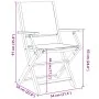 Reclining garden chairs, set of 4, made of solid wood and green fabric. by , Garden chairs - Ref: Foro24-3214586, Price: 244,...