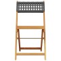 Faltbare Gartenstühle, 6 Stück Massivholz und schwarzes PE-Rattan von , Gartenstühle - Ref: Foro24-3214592, Preis: 149,94 €, ...