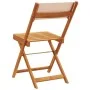 Folding garden chairs 8 pcs solid wood and beige fabric by , Garden chairs - Ref: Foro24-3214621, Price: 330,90 €, Discount: %