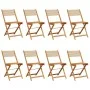 Faltbare Gartenstühle, 8 Stück Massivholz Akazie in Beige. von , Gartenstühle - Ref: Foro24-3214609, Preis: 347,11 €, Rabatt: %