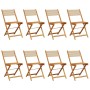 Faltbare Gartenstühle, 8 Stück Massivholz Akazie in Beige. von , Gartenstühle - Ref: Foro24-3214609, Preis: 360,45 €, Rabatt: %