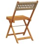 Faltbare Gartenstühle, 8 Stück, Massivholz und PE-Rattan in Beige. von , Gartenstühle - Ref: Foro24-3214600, Preis: 323,49 €,...