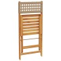 Faltbare Gartenstühle, 8 Stück, Massivholz und PE-Rattan in Beige. von , Gartenstühle - Ref: Foro24-3214600, Preis: 323,49 €,...