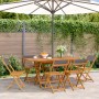 Faltbare Gartenstühle, 6 Stück Massivholz und anthrazitfarbener Stoff von , Gartenstühle - Ref: Foro24-3214614, Preis: 213,72...