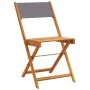 Folding garden chairs 6 pcs solid wood and anthracite fabric by , Garden chairs - Ref: Foro24-3214614, Price: 249,08 €, Disco...
