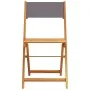 Folding garden chairs 6 pcs solid wood and anthracite fabric by , Garden chairs - Ref: Foro24-3214614, Price: 249,08 €, Disco...