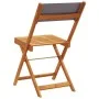Folding garden chairs 6 pcs solid wood and anthracite fabric by , Garden chairs - Ref: Foro24-3214614, Price: 249,08 €, Disco...