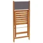 Folding garden chairs 6 pcs solid wood and anthracite fabric by , Garden chairs - Ref: Foro24-3214614, Price: 249,08 €, Disco...