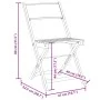 Folding garden chairs 6 pcs solid wood and anthracite fabric by , Garden chairs - Ref: Foro24-3214614, Price: 249,08 €, Disco...