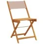 Folding garden chairs 4 pcs solid wood and taupe fabric by , Garden chairs - Ref: Foro24-3214616, Price: 159,73 €, Discount: %