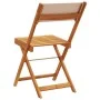 Folding garden chairs 4 pcs solid wood and taupe fabric by , Garden chairs - Ref: Foro24-3214616, Price: 159,73 €, Discount: %
