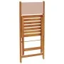 Folding garden chairs 4 pcs solid wood and taupe fabric by , Garden chairs - Ref: Foro24-3214616, Price: 159,73 €, Discount: %