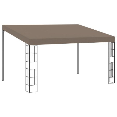 Cenador con montaje en la pared gris taupe 4x3 m en Carpas y cenadores | Comprar online en Foro24