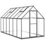 Greenhouse with anthracite aluminum base frame 334x169x195 cm by , Greenhouses - Ref: Foro24-3266328, Price: 624,57 €, Discou...