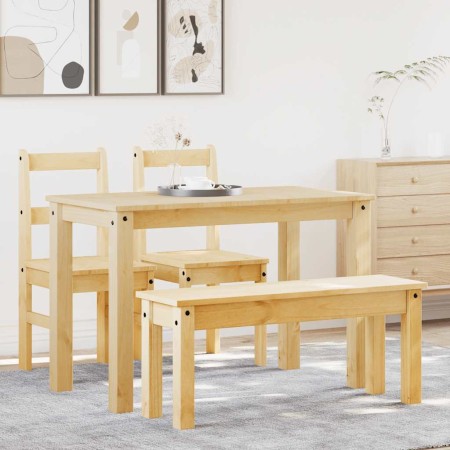 Juego de comedor Panama 4 pzas madera maciza de pino