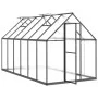 Greenhouse with anthracite aluminum base frame 334x169x195 cm by , Greenhouses - Ref: Foro24-3266328, Price: 624,57 €, Discou...