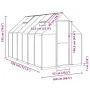 Greenhouse with anthracite aluminum base frame 334x169x195 cm by , Greenhouses - Ref: Foro24-3266328, Price: 624,57 €, Discou...