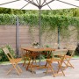 5-piece garden dining set made of PE rattan and solid beige wood. by , Garden sets - Ref: Foro24-3281780, Price: 281,23 €, Di...