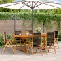 Garten-Essgruppe 7-teilig aus Polypropylen Massivholz Schwarz von , Gartensets - Ref: Foro24-3281721, Preis: 742,73 €, Rabatt: %